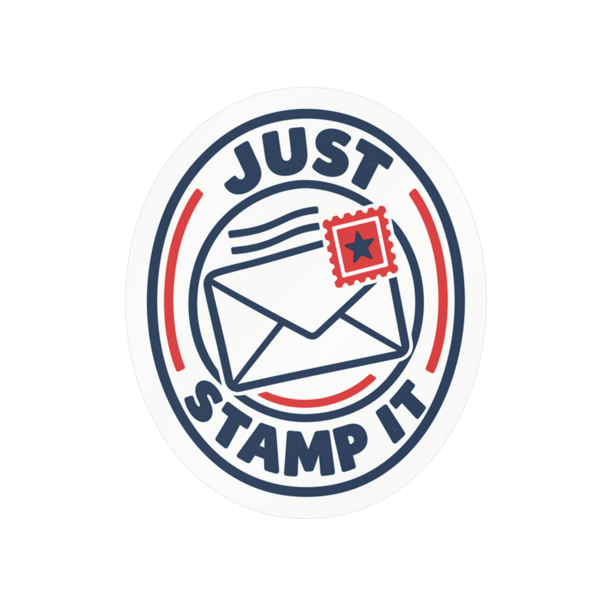 Postal Worker Sticker, Just Stamp It Mail Carrier Decals for Rural Mailbox, Laptop & Water Bottle, Waterproof Vinyl