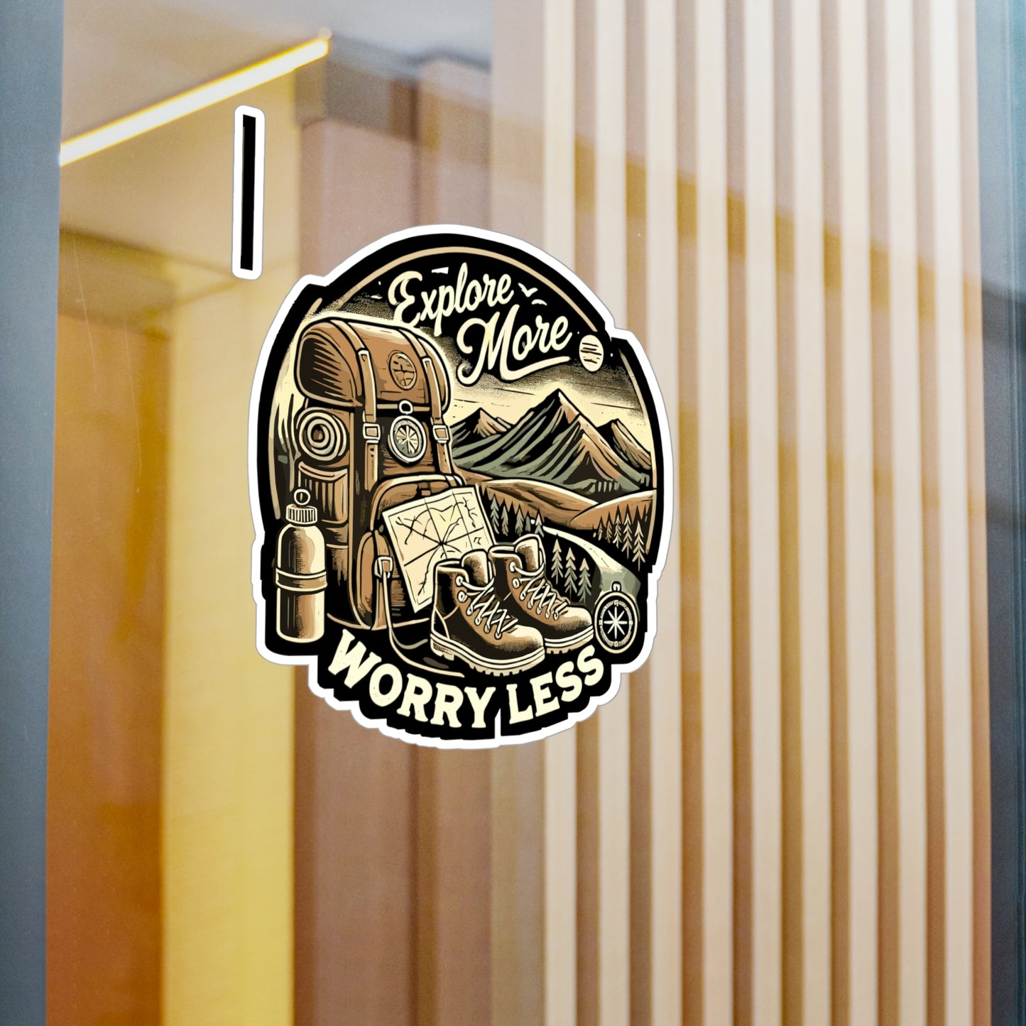 Explore More, Worry Less - Explore Sticker for Laptop Sticker. Water Bottle Sticker, Vinyl Adventure Decal - Explore Gift