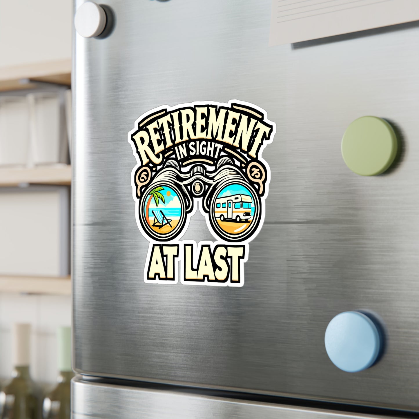 Retirement In Sight – Vinyl Decal for Laptop or Water Bottle | Retired Tinkerer Gift, Funny Retirement Sticker