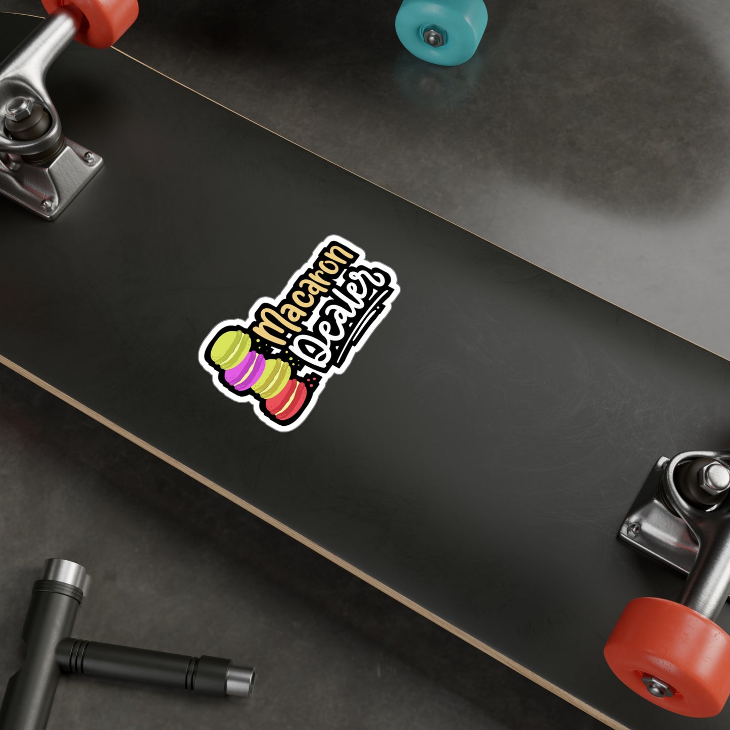 Macaron Dealer Dessert - Macaron Sticker for Laptop Sticker. Water Bottle Sticker, Vinyl Meringue Decal - Macaron Gift