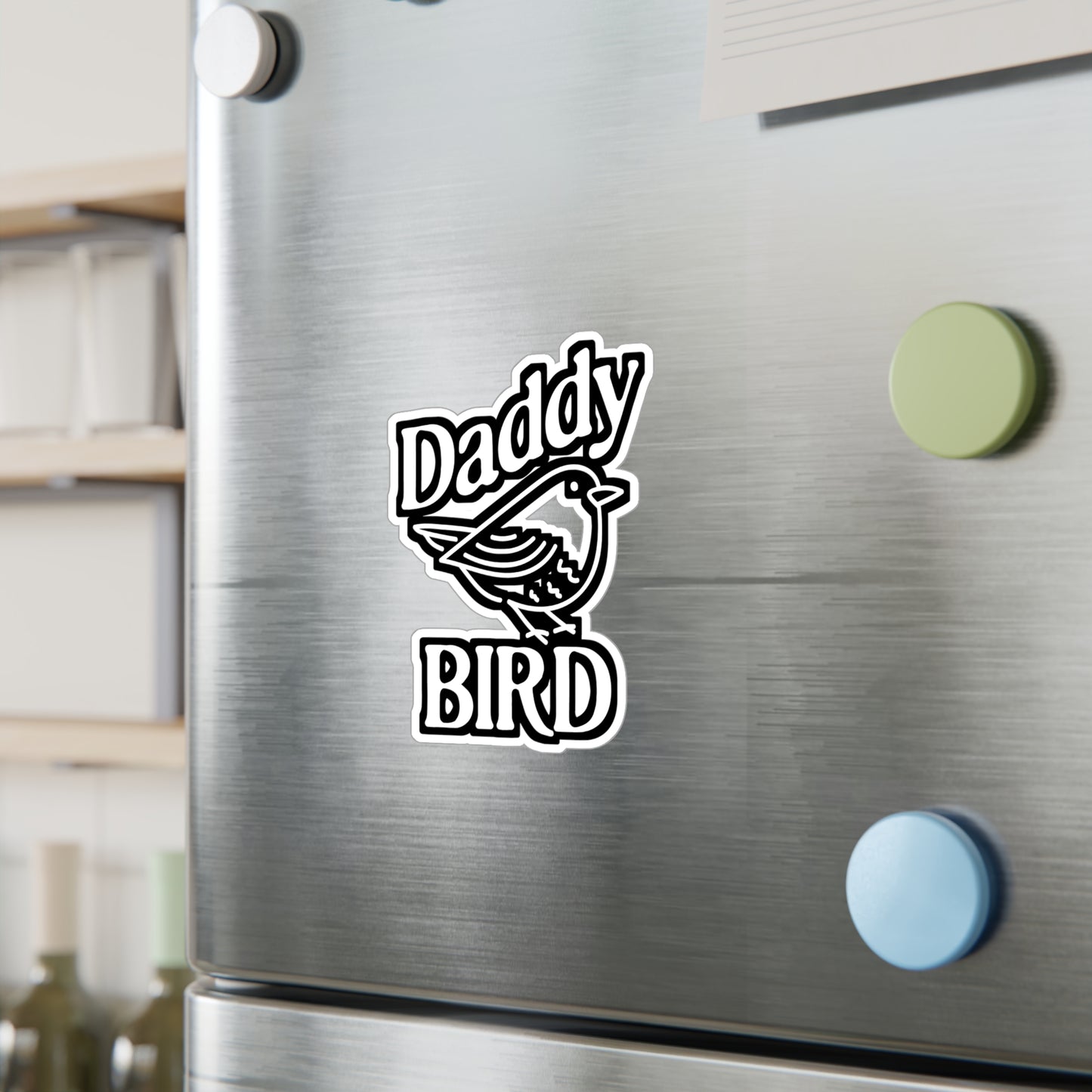 Daddy Bird - Birdwatcher Sticker for Laptop Sticker. Water Bottle Sticker, Vinyl Binocular Decal - Birdwatcher Gift