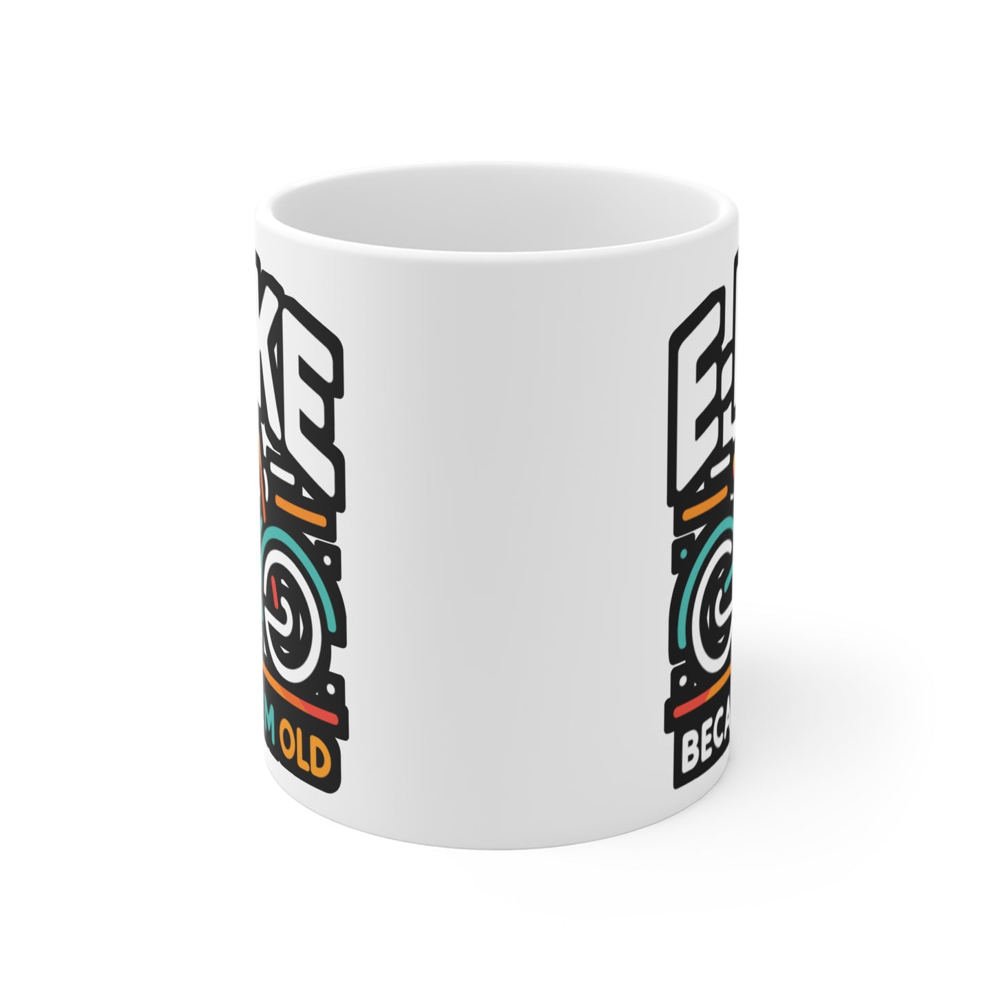 E-Bike Because I'm Old - E-bike Mug for Coffee 11oz. E-bike Cup, White ceramic, Electric-bike Mug, Ecycling Tea Cup - E-bike Gift