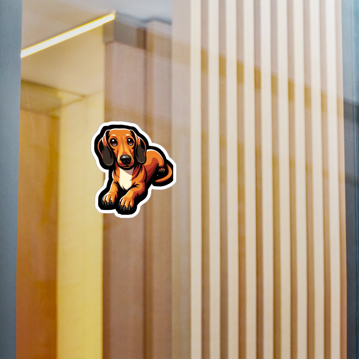 Dachshund Dog - Dachshund Sticker for Car Window Laptop Sticker. Water Bottle Sticker, Vinyl Teckel Decal, Wiener Sticker - Dachshund Gift