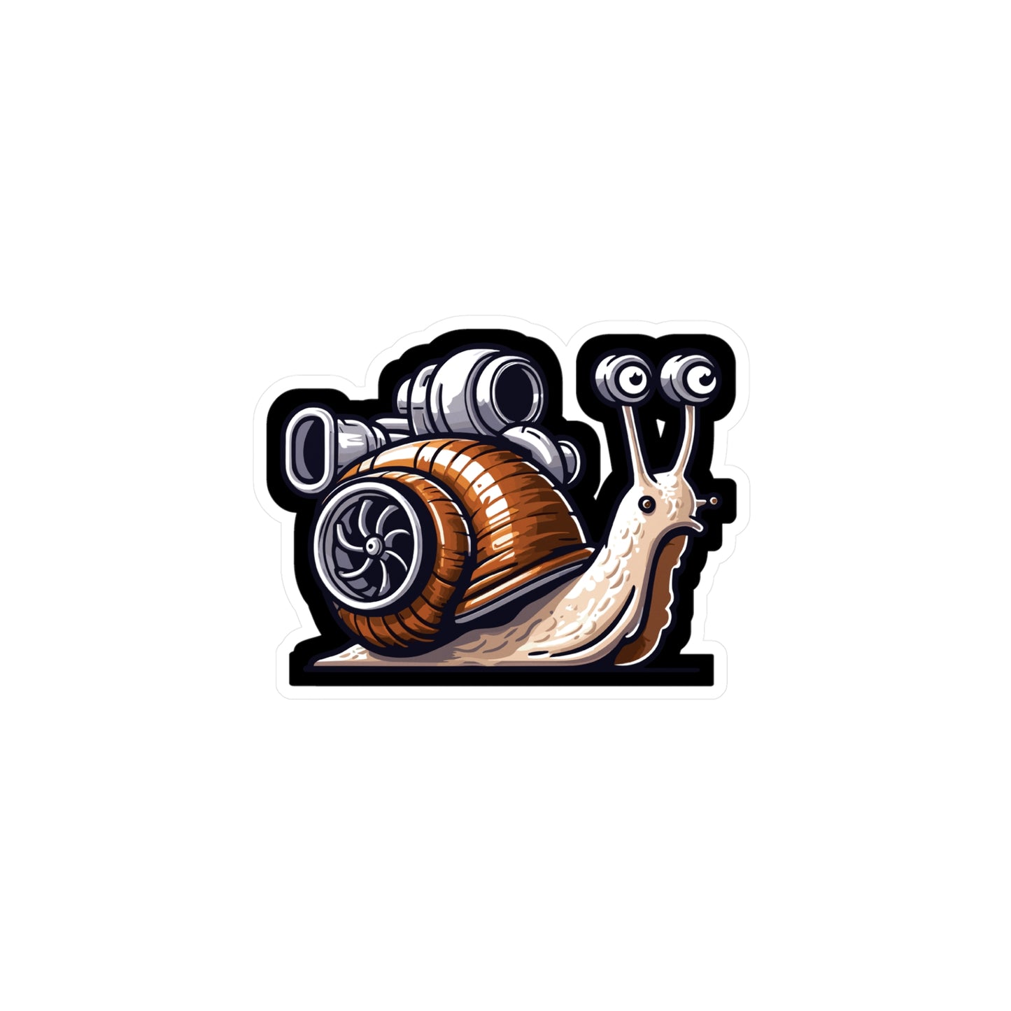 Car Turbocharger Snail - Funny Sticker for Car Window Laptop Sticker. Water Bottle Sticker, Vinyl Humor Decal, Quote Sticker - Funny Gift