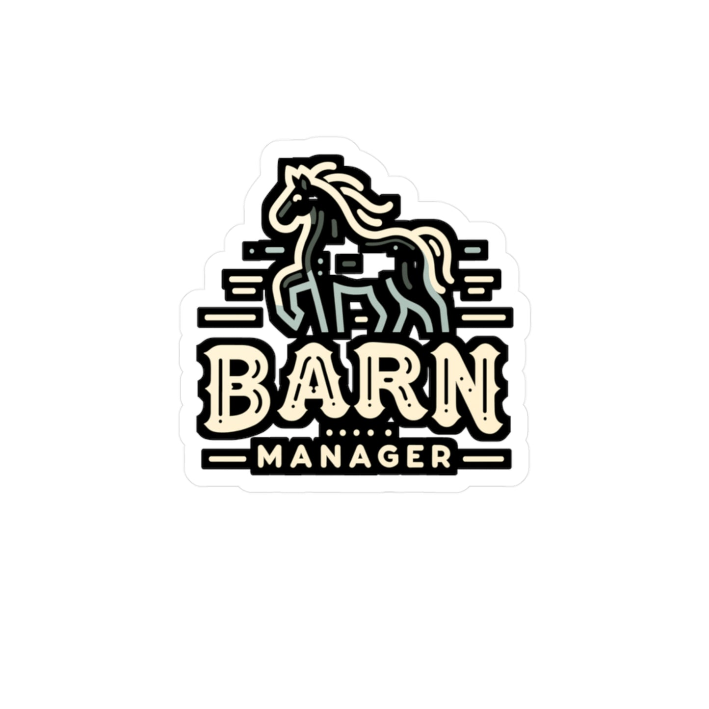 Barn Manager - Horse Sticker for Car Window Laptop Sticker. Water Bottle Sticker, Vinyl Pasture Decal, Neigh Sticker - Horse Gift