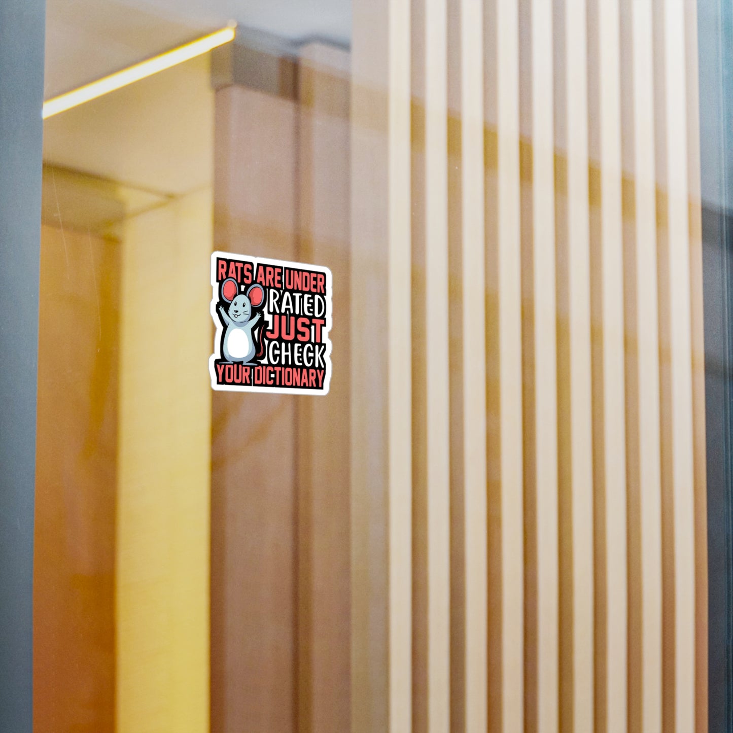 Rats Are Under Rated Just Check Your Dictionary - Rat Sticker for Laptop Sticker. Water Bottle Sticker, Vinyl Rats Decal - Rat Gift