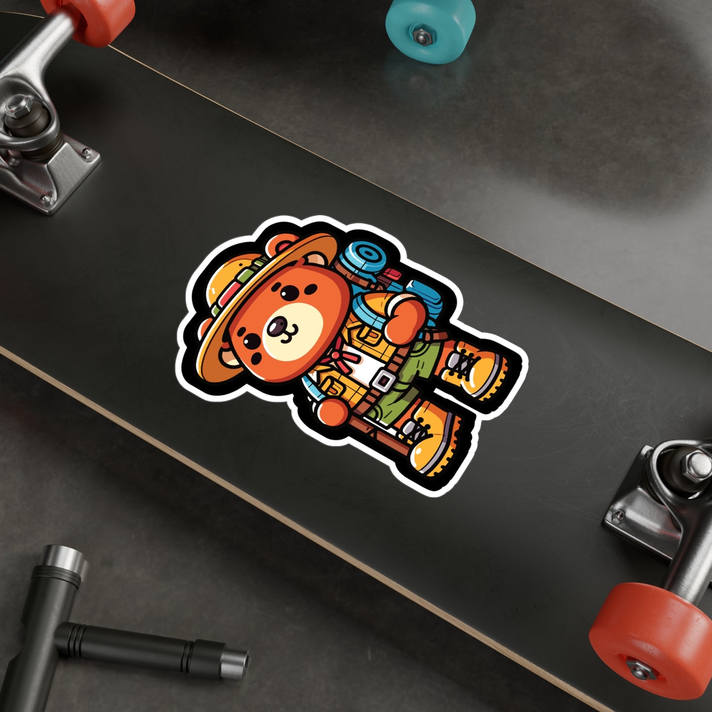 Hiking Bear - Bear Sticker for Car Window Laptop Sticker. Water Bottle Sticker, Vinyl Hiking Decal, Adventure Sticker - Bear Gift