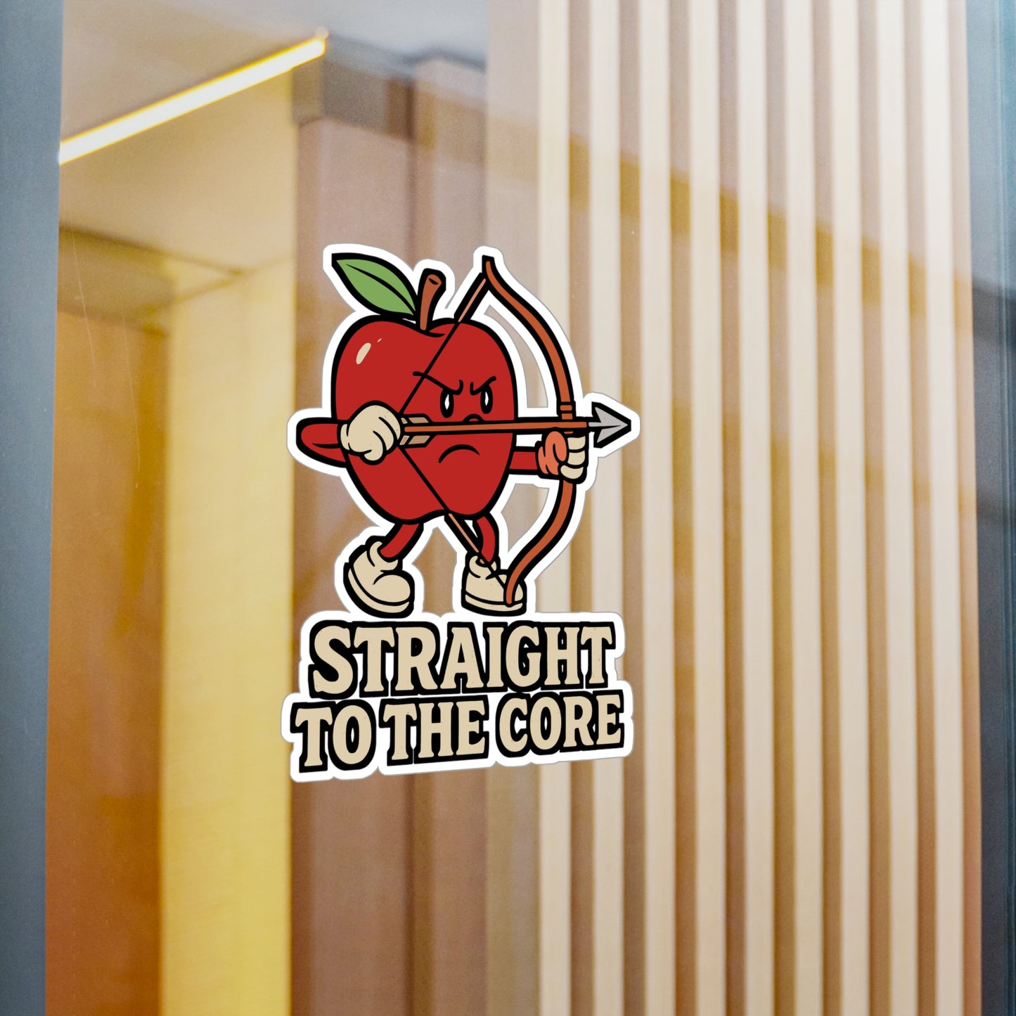 Straight to the core - Archer Sticker for Laptop, Water Bottle – Gift for Archery Lovers, Athletes, Teens, Sports Fans