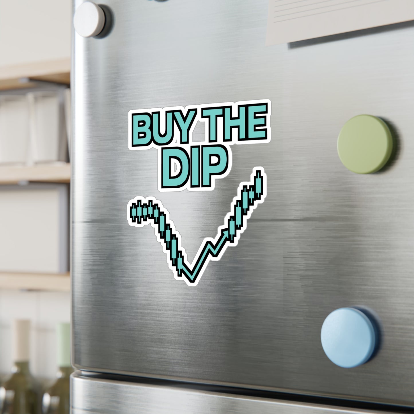 Forex Sticker "Buy the Dip" Decals – Trendy Buy-Sell Graph Design for Laptop or Water Bottle, Waterproof Vinyl Forex Trading Accessories