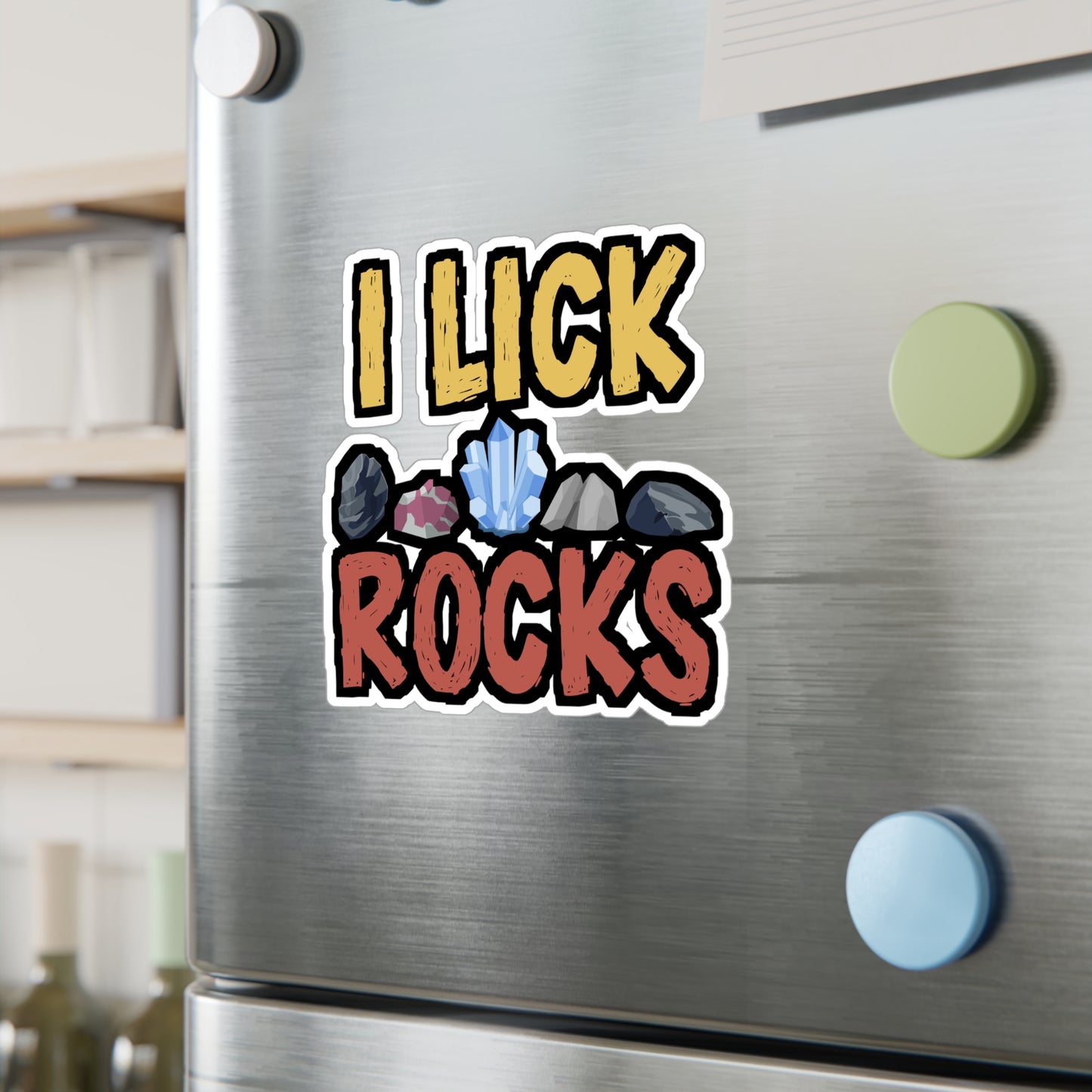 I Lick Rocks - Geology Sticker for Car Window Laptop Sticker. Water Bottle Sticker, Vinyl Geologist Decal, Rocks Sticker - Geology Gift