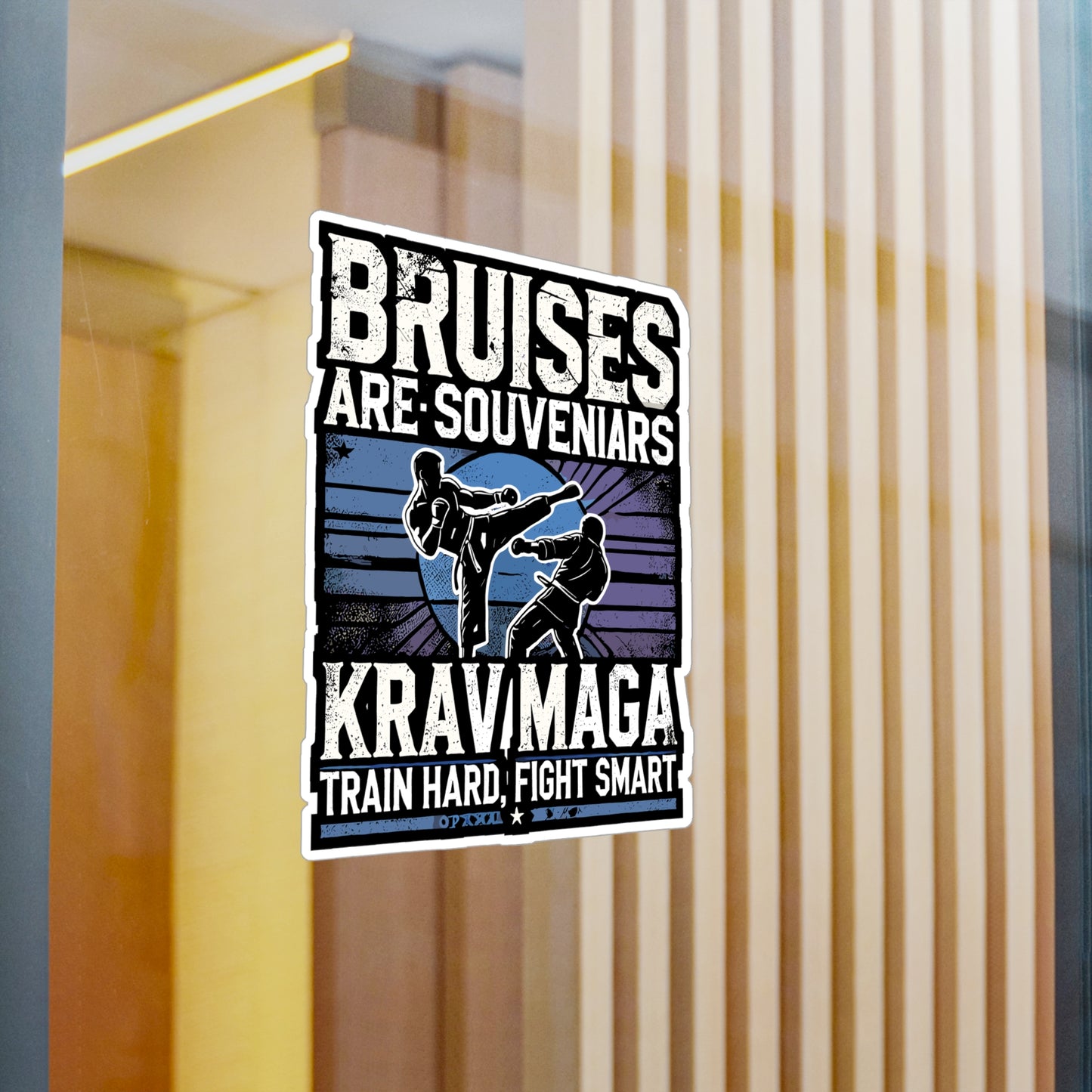 Bruises Are Souvenirs Krav Maga - Krav Maga Sticker for Laptop Sticker. Water Bottle Sticker, Vinyl Martial arts Decal - Krav Maga Gift