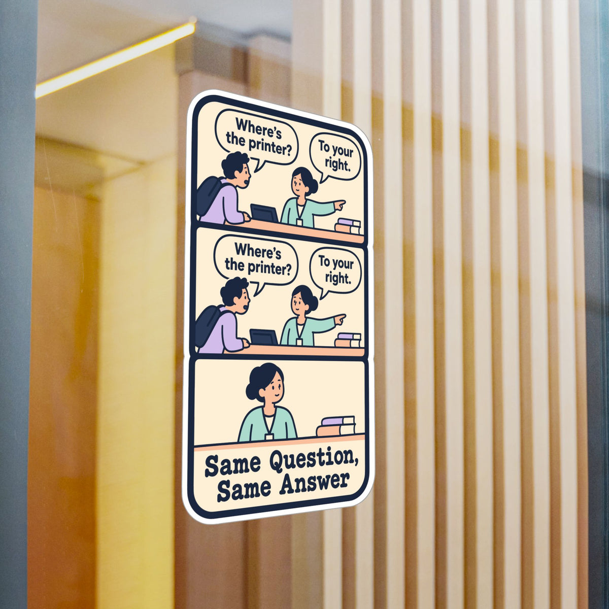 Librarian Sticker – Same Question, Same Answer – Fabulous Magical Unicorn Decals for Laptop and Water Bottle