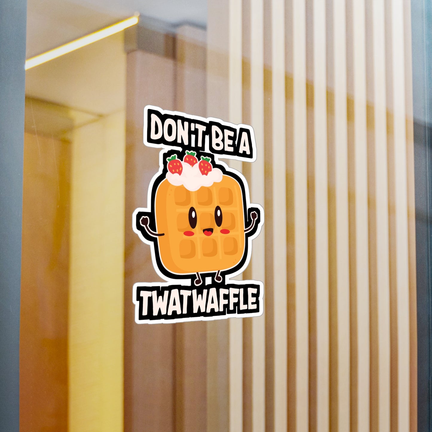 Don't Be A Twatwaffle Baking | Waffles Sticker | Pancakes Decals | Breakfast Laptop Sticker | Waffles Gift | Pancakes Gift