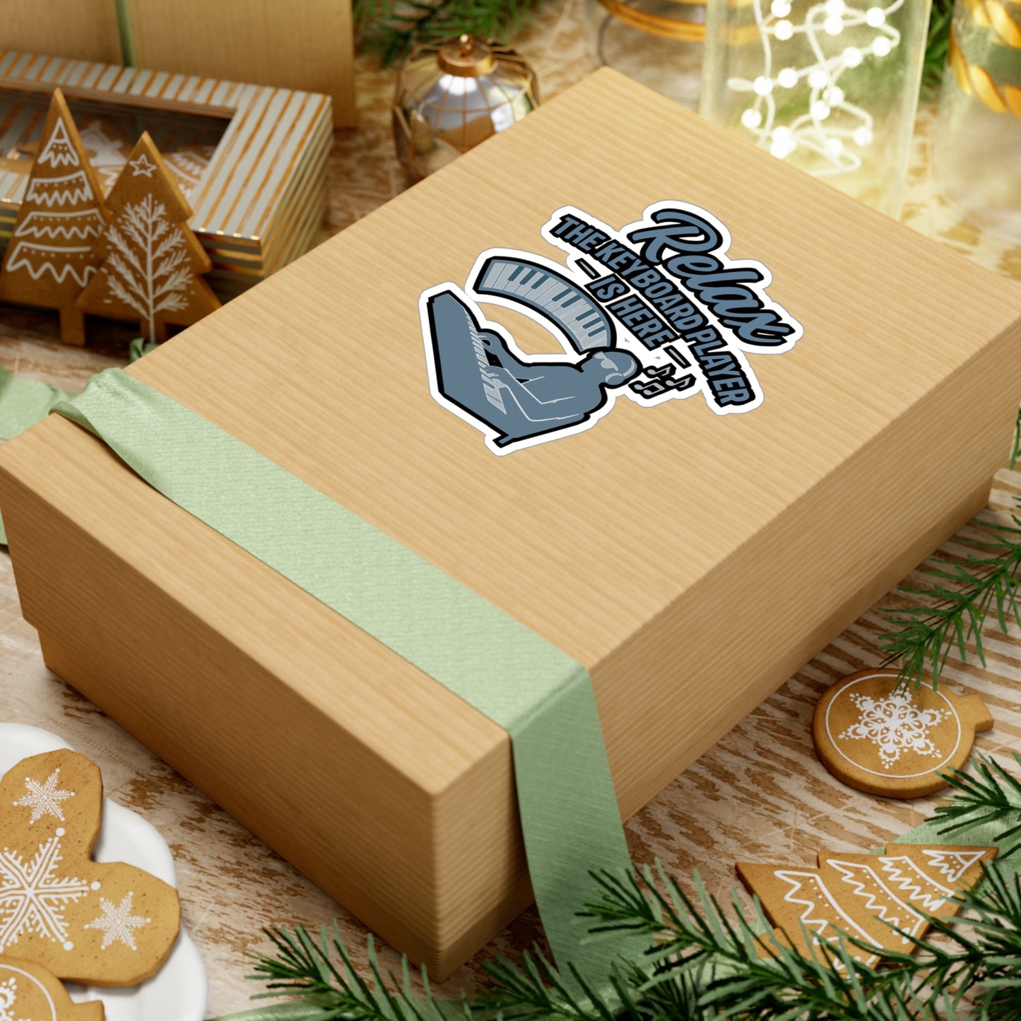 Relax The Keyboard Player Is Here - Piano Sticker for Laptop, Water Bottle - Gift for Musicians, Piano Lovers