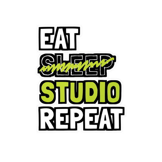 Eat Sleep Studio Repeat - Architecture Sticker for Laptop Sticker. Water Bottle Sticker, Vinyl Studio Decal - Architecture Gift