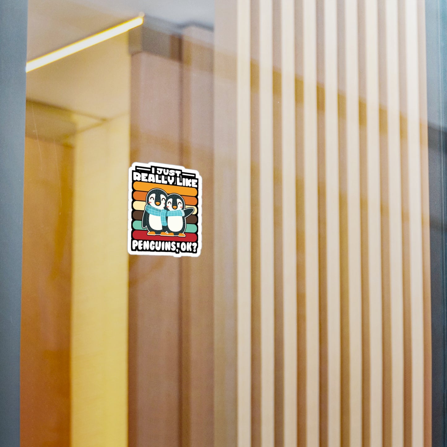 I Just Really Like Penguins - Penguin Sticker for Laptop Sticker. Water Bottle Sticker, Vinyl Small Decal - Penguin Gift