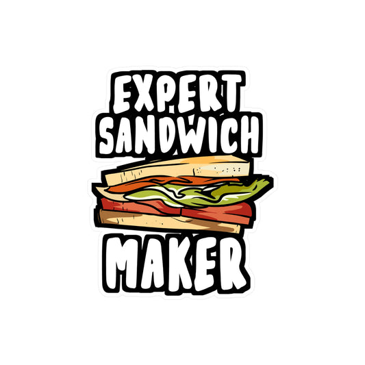 Expert Sandwich Maker - Hoagies Sticker for Laptop Sticker. Water Bottle Sticker, Vinyl Deli Decal - Hoagies Gift