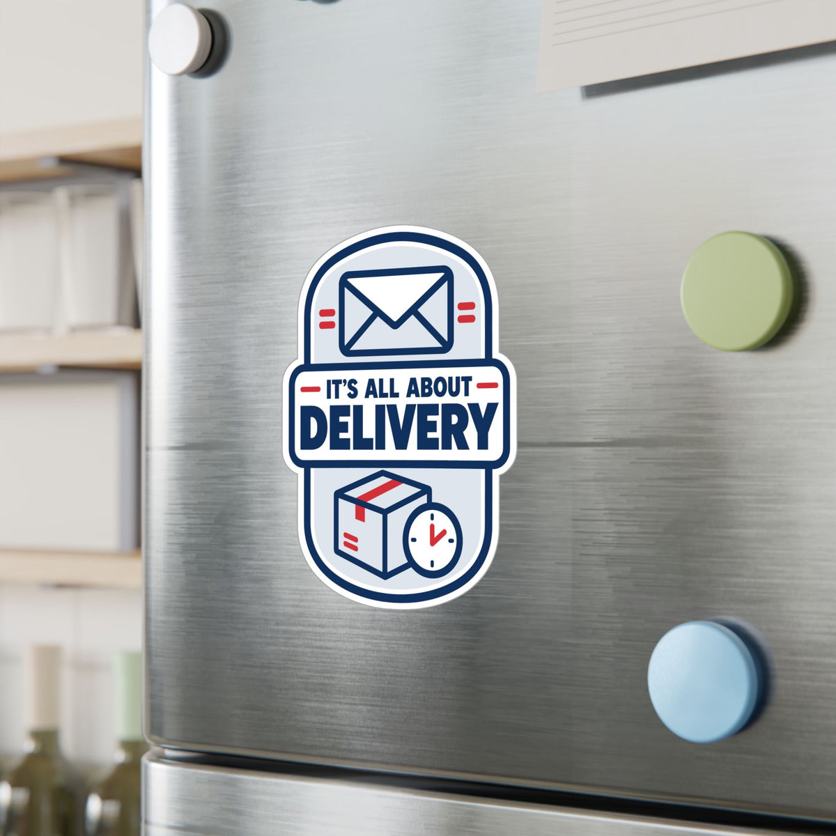 Postal Worker Sticker, It's All About Delivery Decals for Mailbox, Laptop, Waterproof Vinyl Rural Carrier Gift