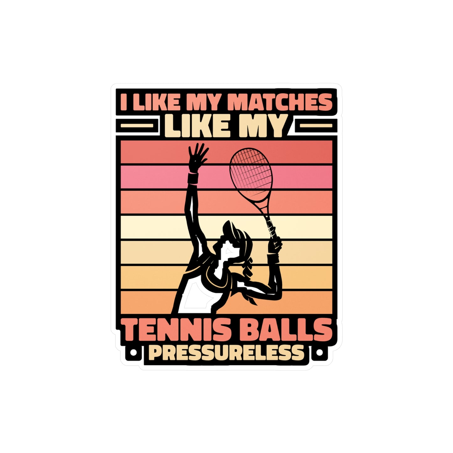 I Like My Matches - Padel Sticker for Laptop Sticker. Water Bottle Sticker, Vinyl Padel court Decal - Padel Gift