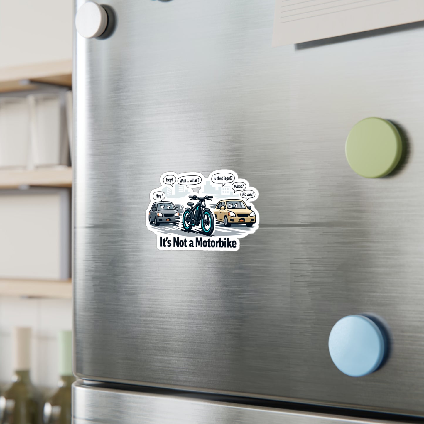 E-Bike Sticker It’s Not a Motorbike Funny Decals Waterproof Vinyl for Laptop Water Bottle Electric Bicycle E Cycling E Cyclist