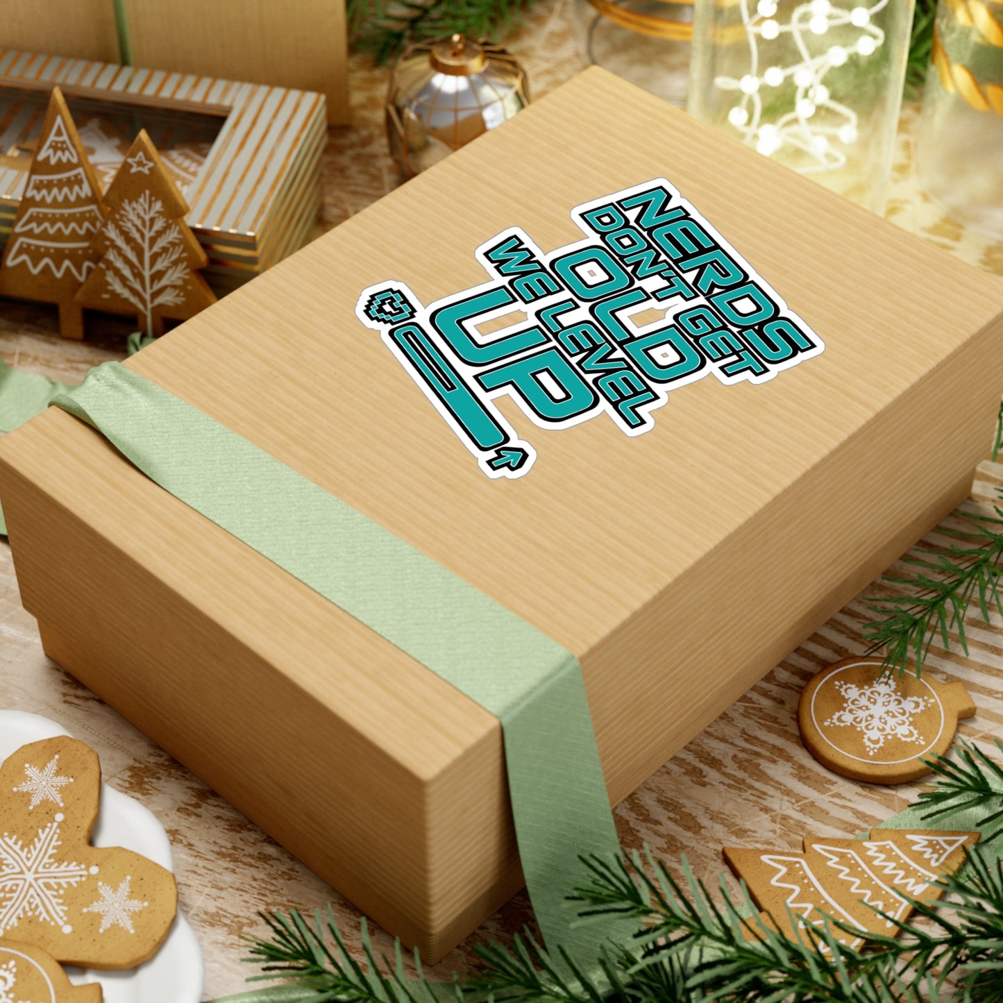 Nerds Don't Get Old We Level Up - Gamer Sticker for Laptop, Water Bottle - Gift for Gaming Fans, Geek Decor