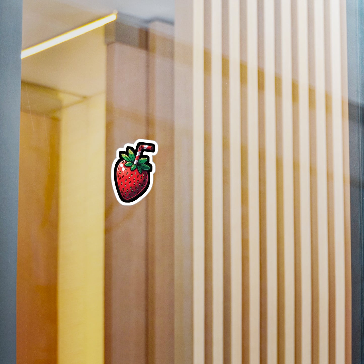 Strawberry Shake - Strawberry Sticker for Laptop Sticker. Water Bottle Sticker, Vinyl Fruits Decal - Strawberry Gift