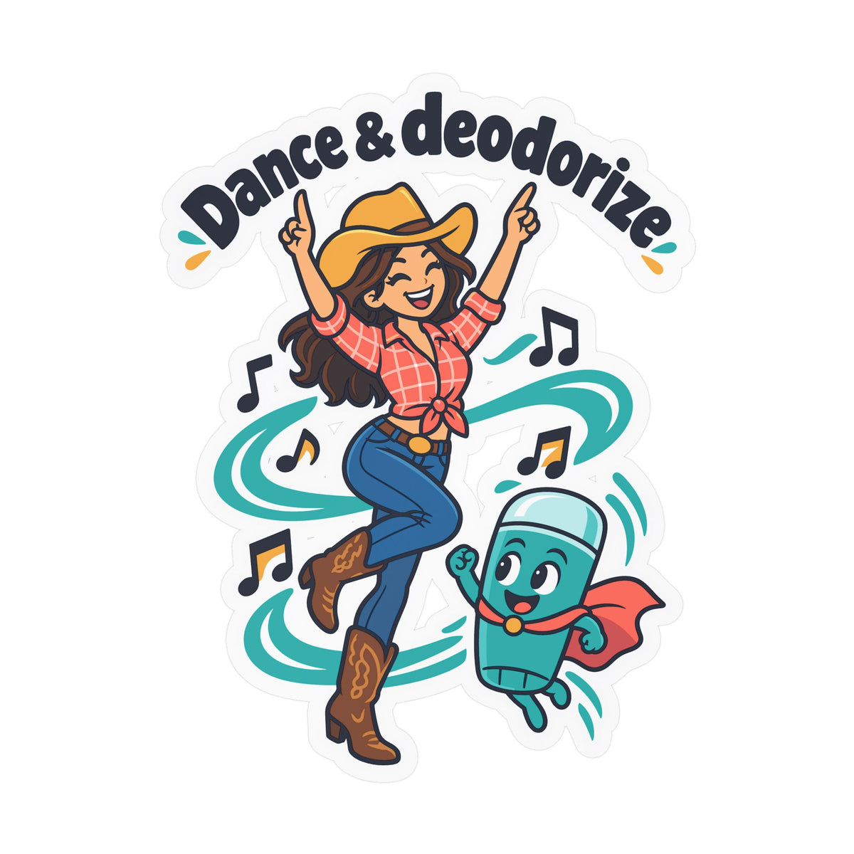 Line Dance Sticker - Dance & Deodorize Decals for the Country-Life Dancer, Western Laptop and Water Bottle Decor