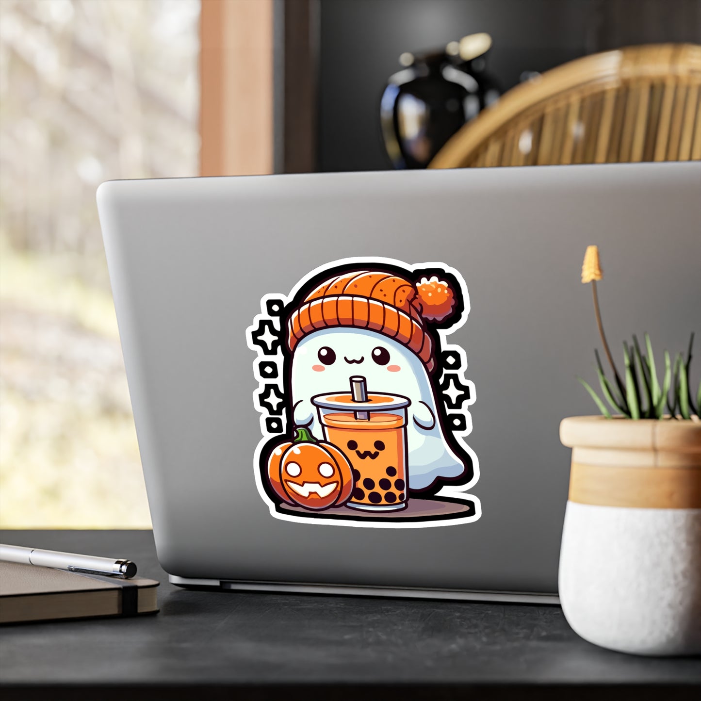 Halloween Costume Ghost Sweets Tee - Halloween Sticker for Laptop Sticker. Water Bottle Sticker, Vinyl Ghost Decal - Halloween Gift