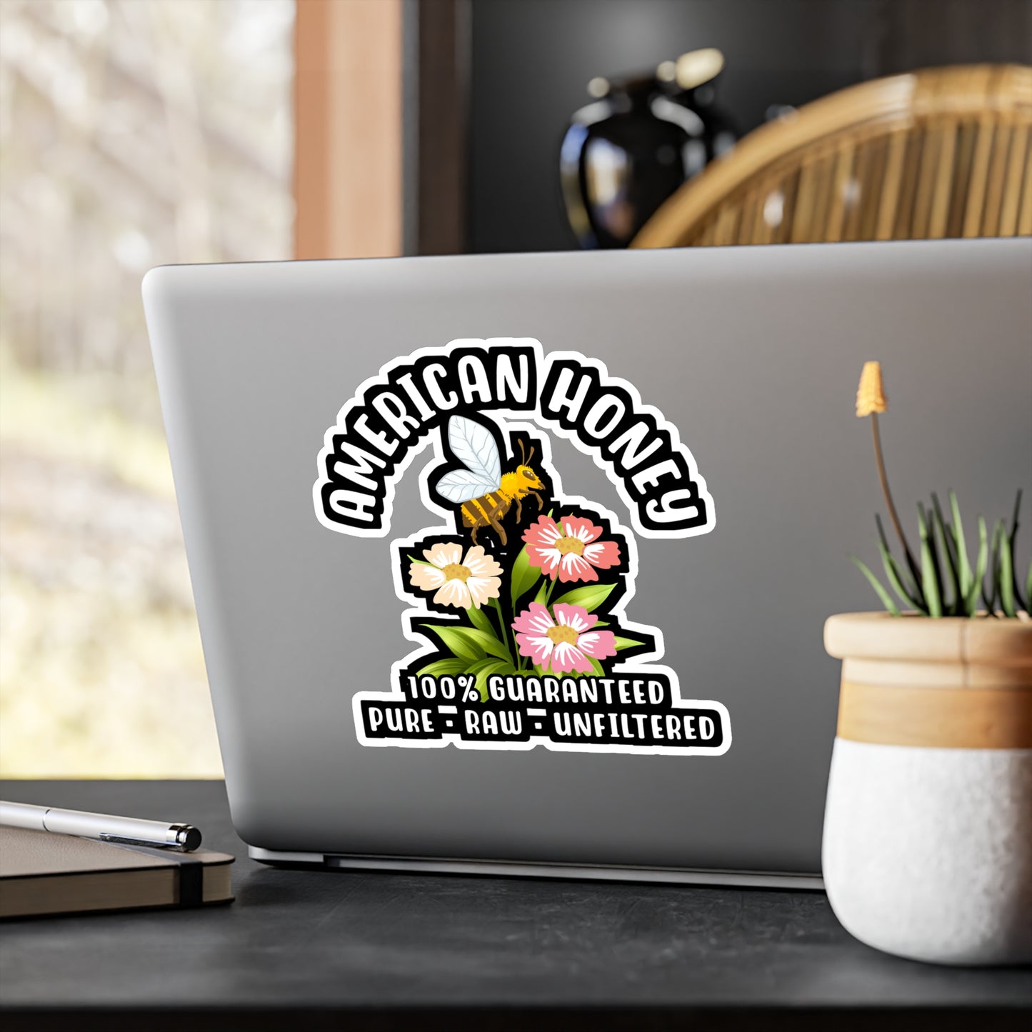 American Honey | Honeybee Sticker | Queen Decals | Crown Laptop Sticker | Honeybee Gift | Queen Gift