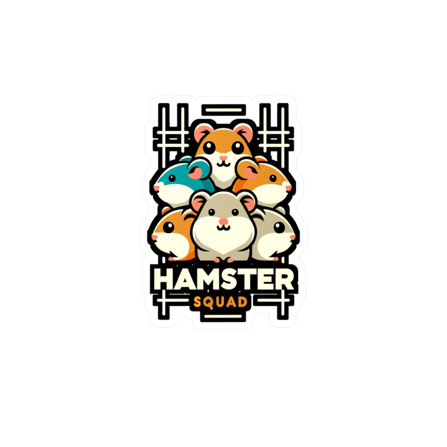Hamster Squad - Hamster Sticker for Car Window Laptop Sticker. Water Bottle Sticker, Vinyl Guinea pig Decal, Hamster Sticker - Hamster Gift