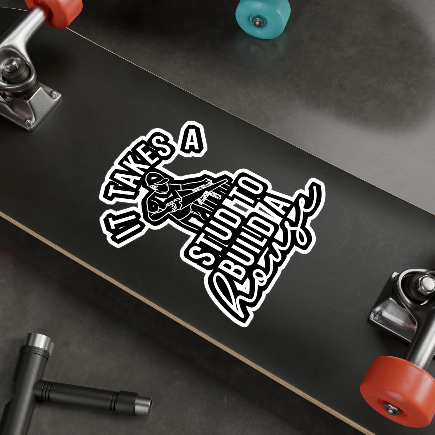 It Takes A Stud To Build A House - Carpenter Sticker for Laptop Sticker. Water Bottle Sticker, Vinyl Woodworker Decal - Carpenter Gift