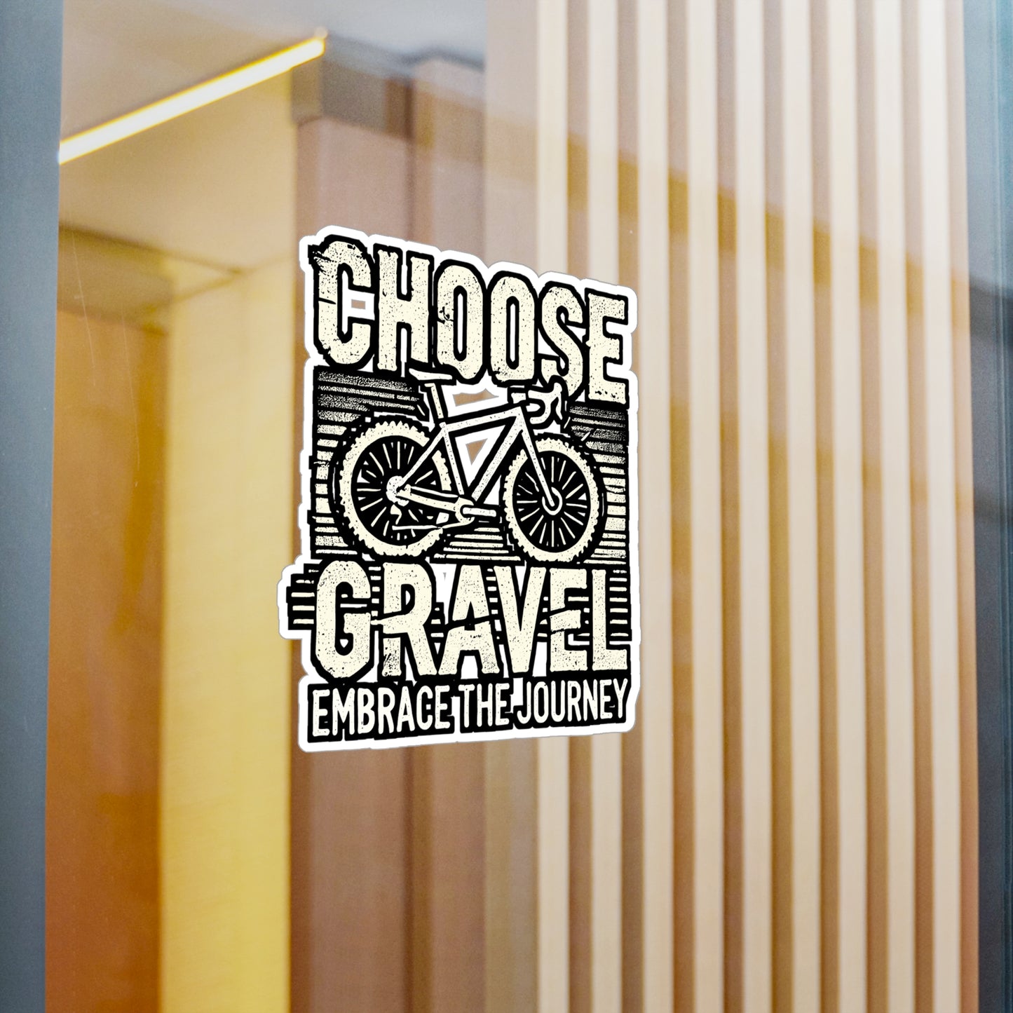 Choose Gravel – Vinyl Cycling Decal for Car Window, Laptop & Water Bottle | Gravel Chain Sticker, Cycling Gift