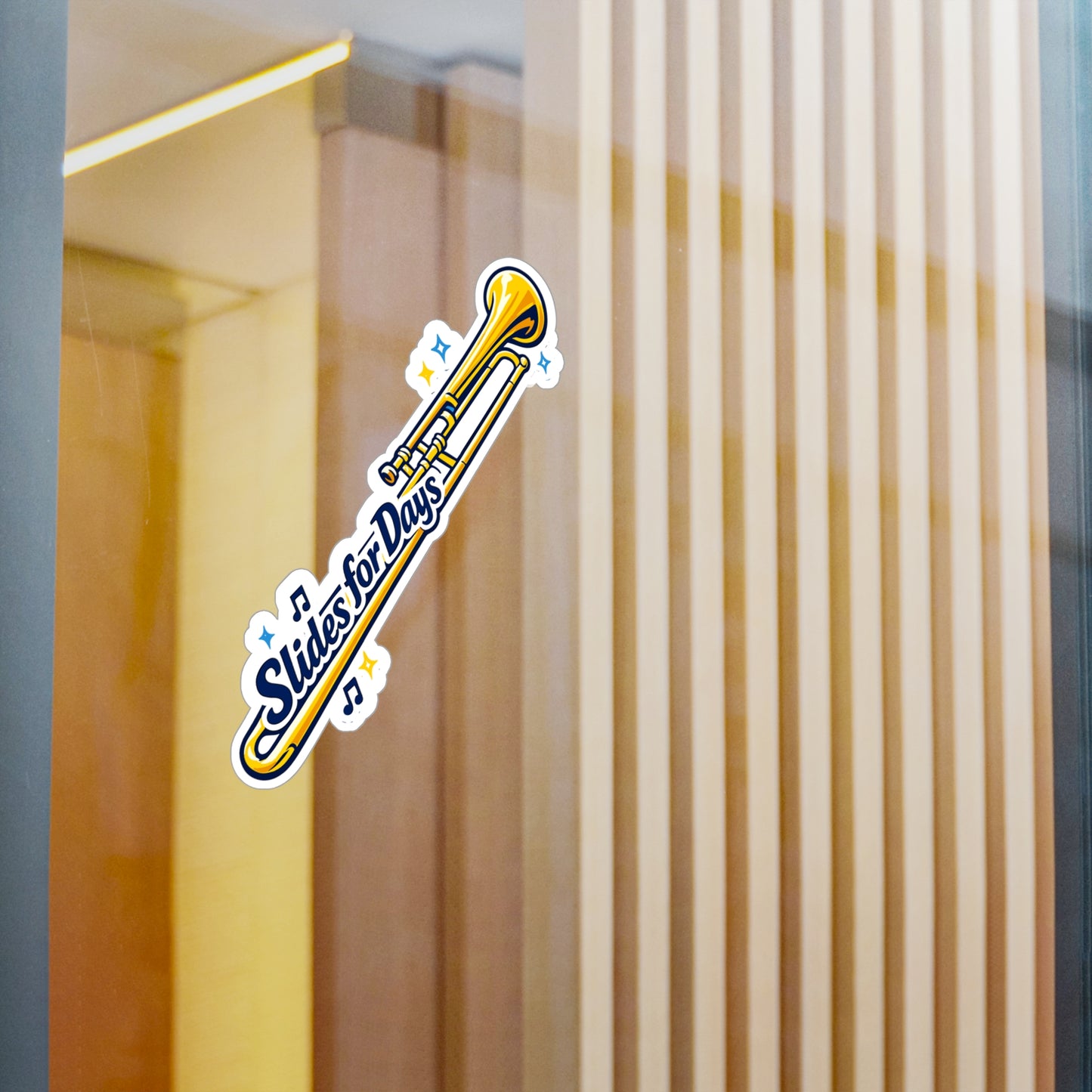 Marching Band Sticker "Slides for Days" Waterproof Vinyl Decals for Laptop & Water Bottle, Drummer, Band Director, Mellophone