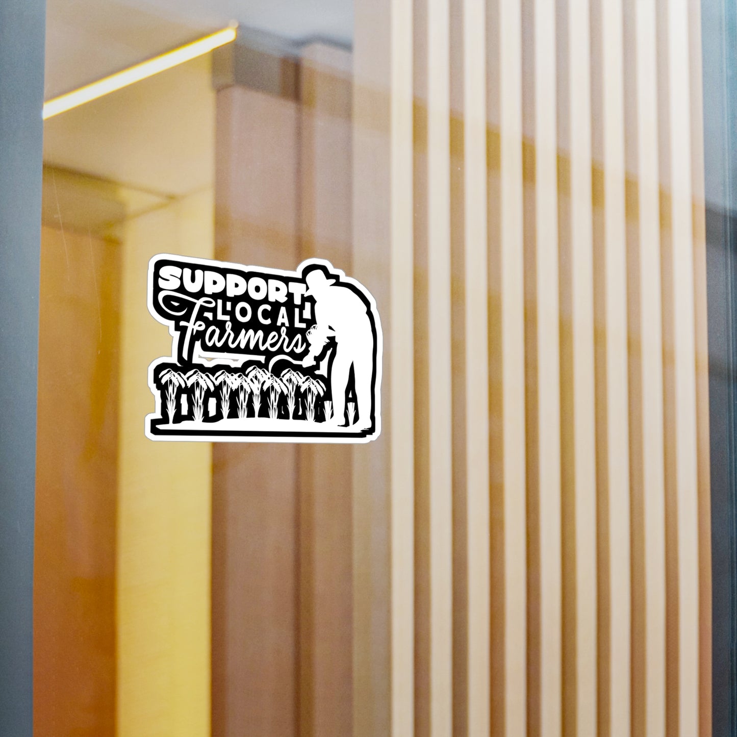 Support Local Farmers - Farmer Sticker for Car Window Laptop Sticker. Water Bottle Sticker, Vinyl Farm Decal, Farming Sticker - Farmer Gift