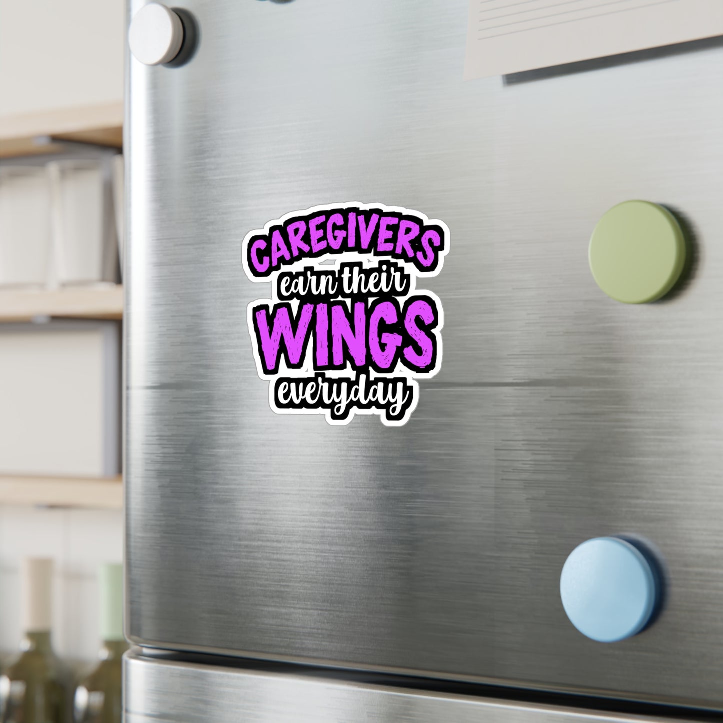 Caregivers Earn Their Wings Everyday | Nurse Sticker | Caregiver Decals | Nursing-student Laptop Sticker | Nurse Gift | Caregiver Gift