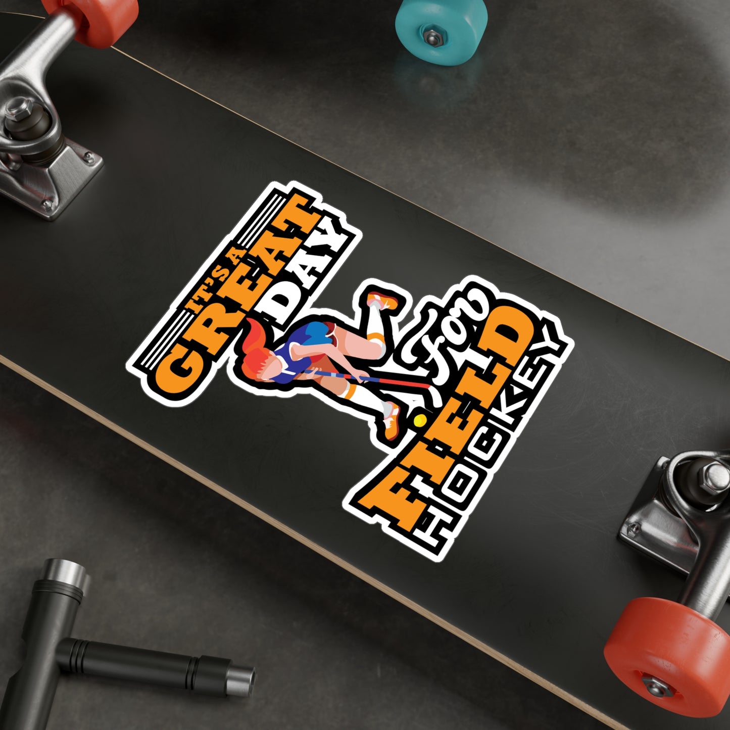 Great Day Field Hockey - Field hockey Sticker for Laptop Sticker. Water Bottle Sticker, Vinyl Hockey Decal - Field hockey Gift