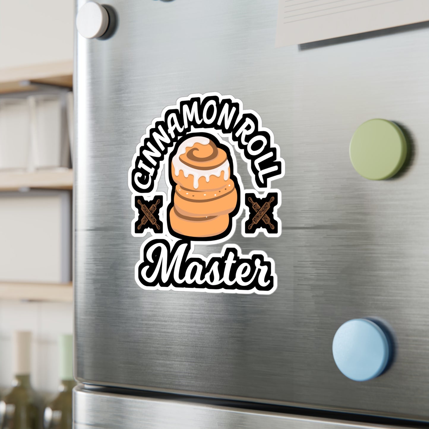 Cinnamon Roll Master - Baking Sticker for Laptop Sticker. Water Bottle Sticker, Vinyl Cake-decorator Decal - Baking Gift