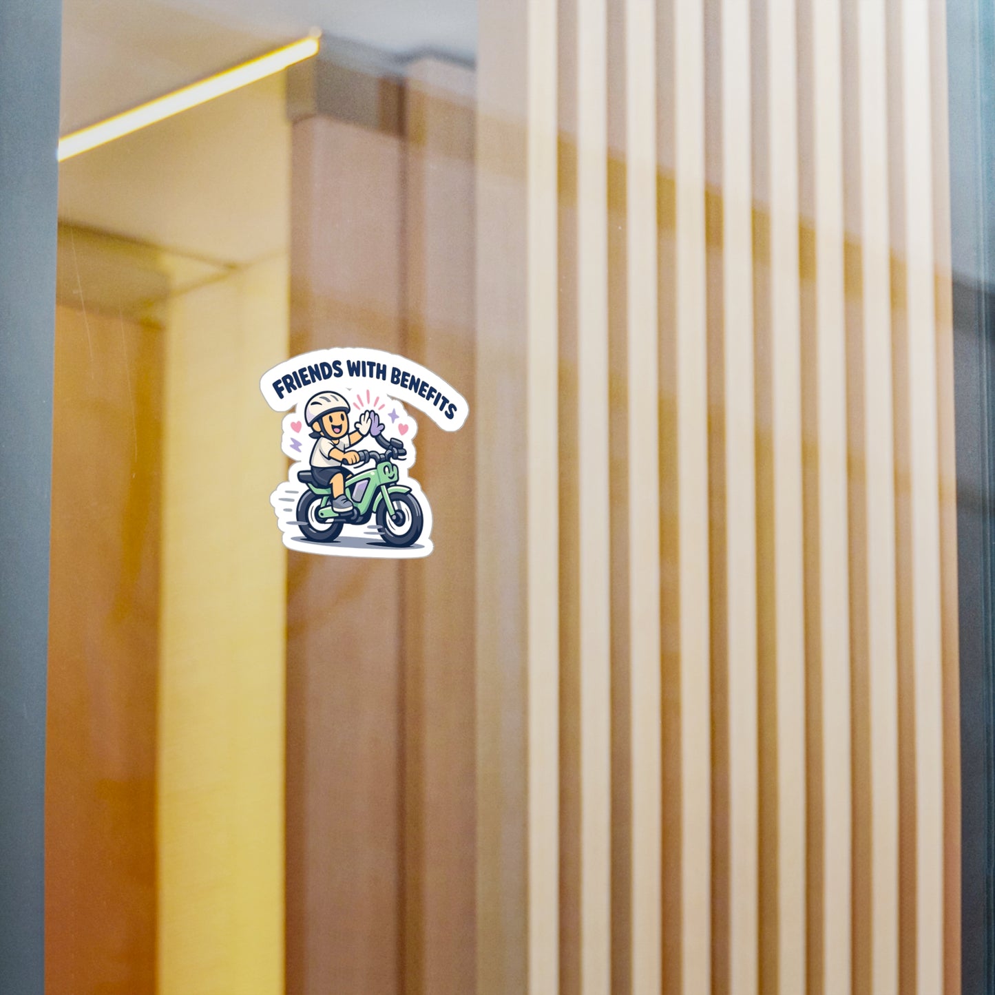 E-Bike Sticker "Friends With Benefits" Funny Electric Bike Decals, Waterproof Vinyl for Laptop or Water Bottle, eCycling Gift