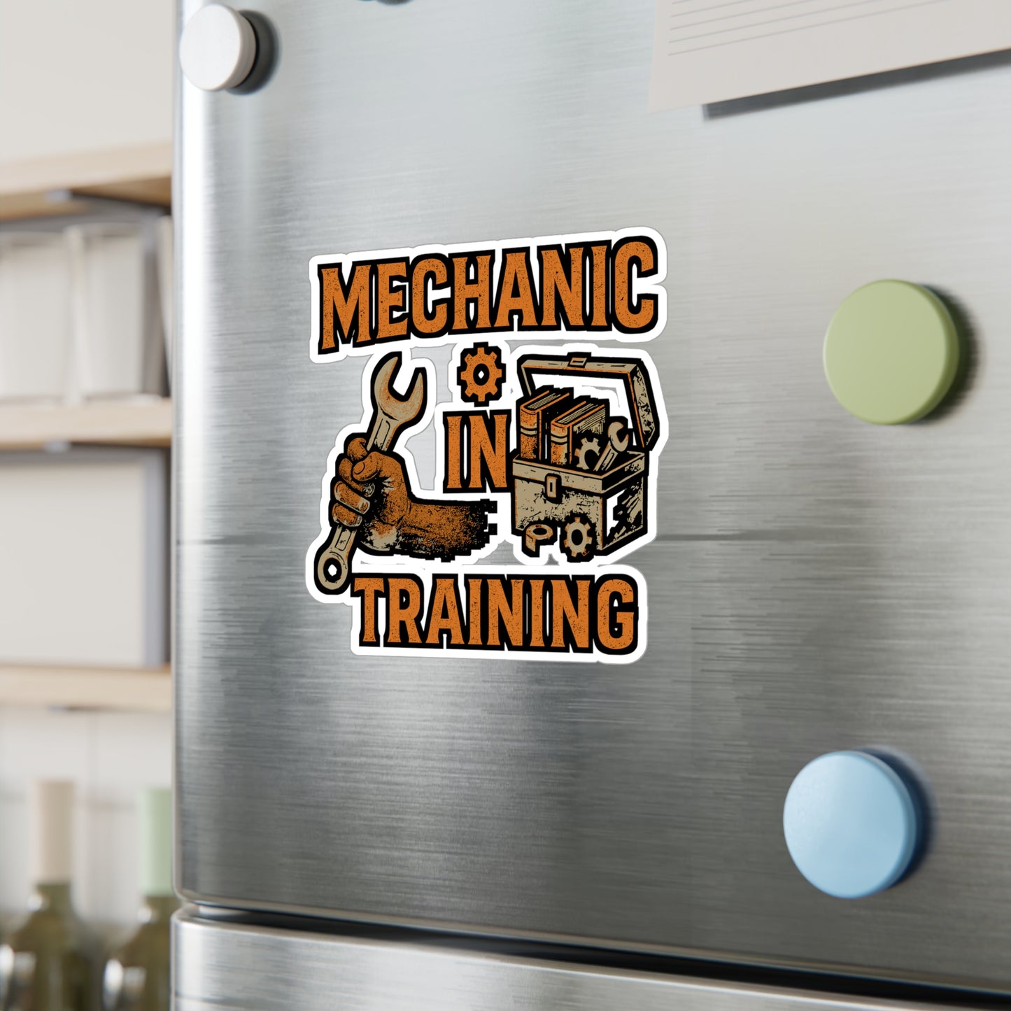 Mechanic in Training – Sticker for Laptop, Water Bottle & Automotive Enthusiast Gifts