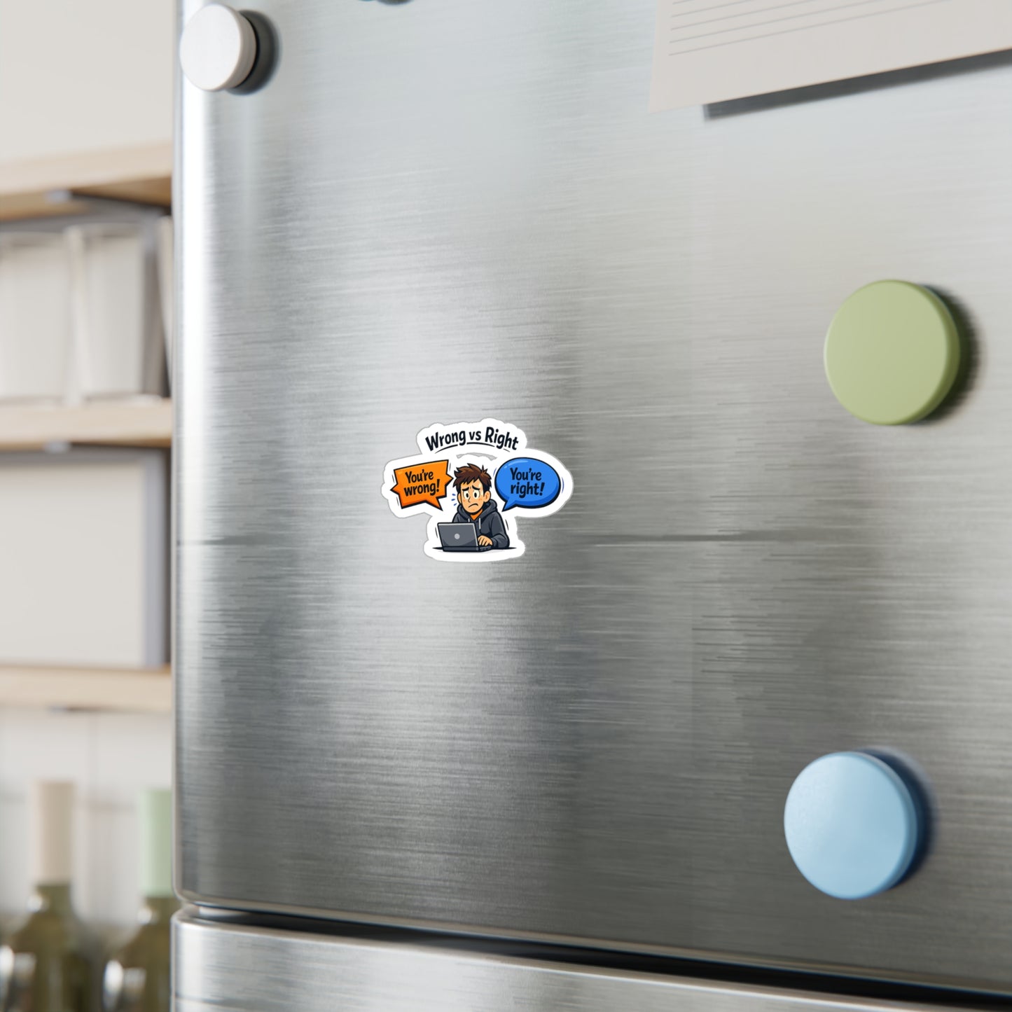 Coding Sticker Wrong vs Right Design, Programmer Source Code Semicolon Decals, Waterproof Vinyl for Laptop, Water Bottle