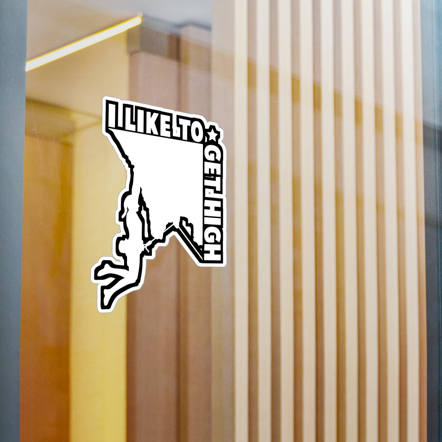 I Like To Get High - Climbing Sticker for Laptop Sticker. Water Bottle Sticker, Vinyl Bouldering Decal - Climbing Gift