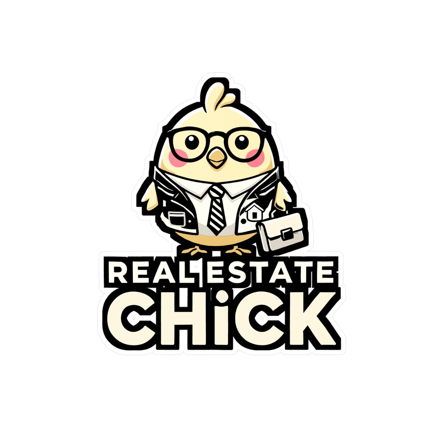Real Estate Chick - Realtor Sticker for Laptop Sticker. Water Bottle Sticker, Vinyl Real estate Decal - Realtor Gift