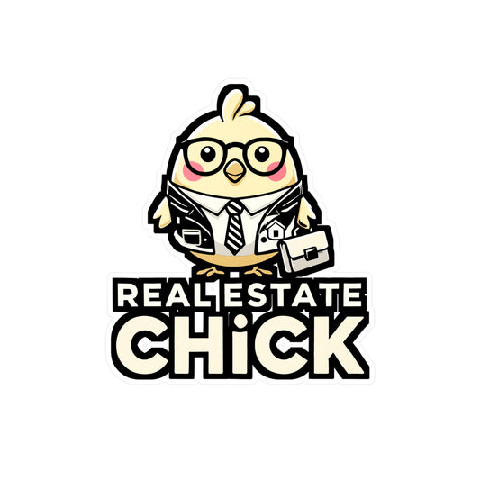 Real Estate Chick - Realtor Sticker for Laptop Sticker. Water Bottle Sticker, Vinyl Real estate Decal - Realtor Gift