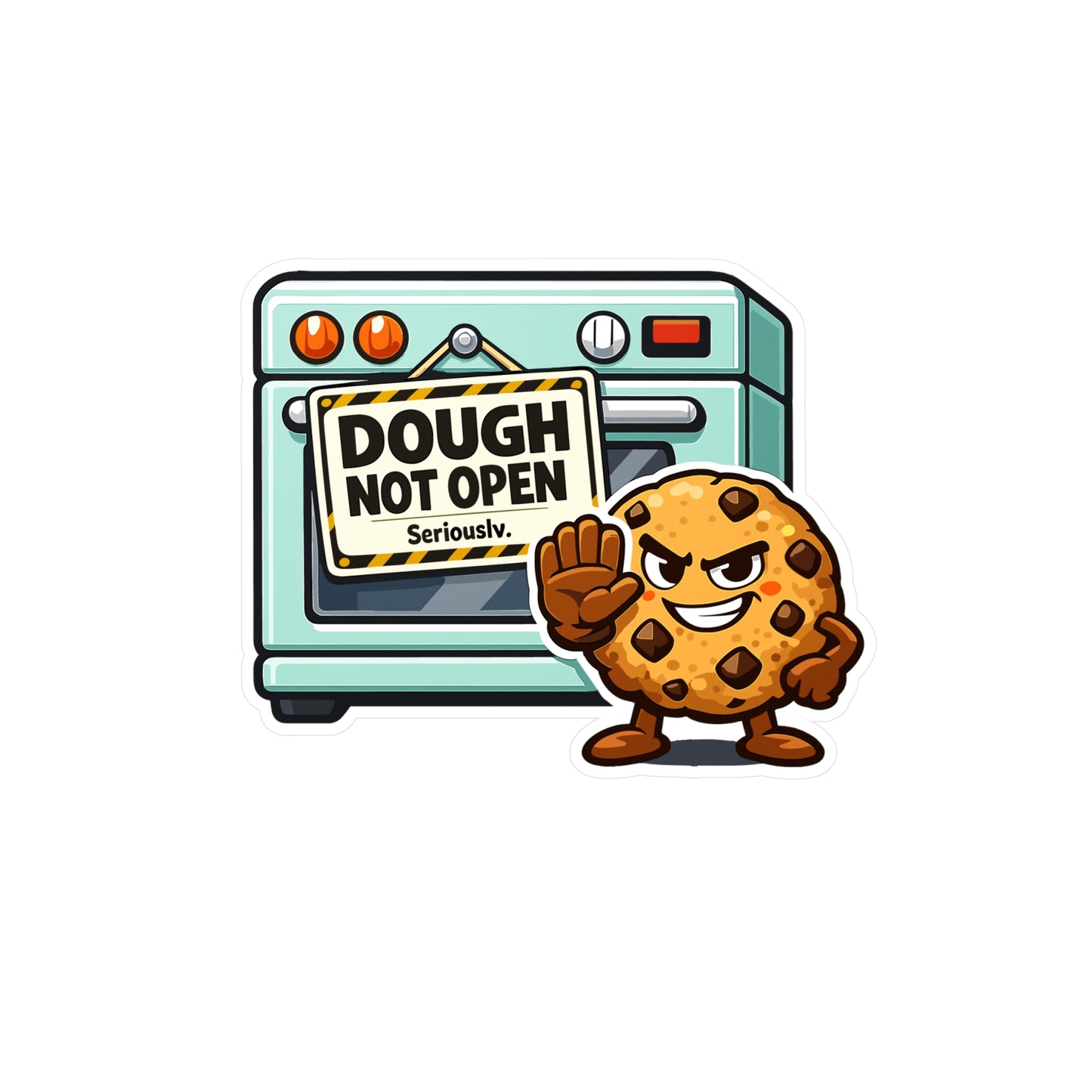 Baking Sticker Dough Not Open Funny Sourdough Baker Decals Waterproof Vinyl for Laptop Water Bottle Food Humor Soggy Bread