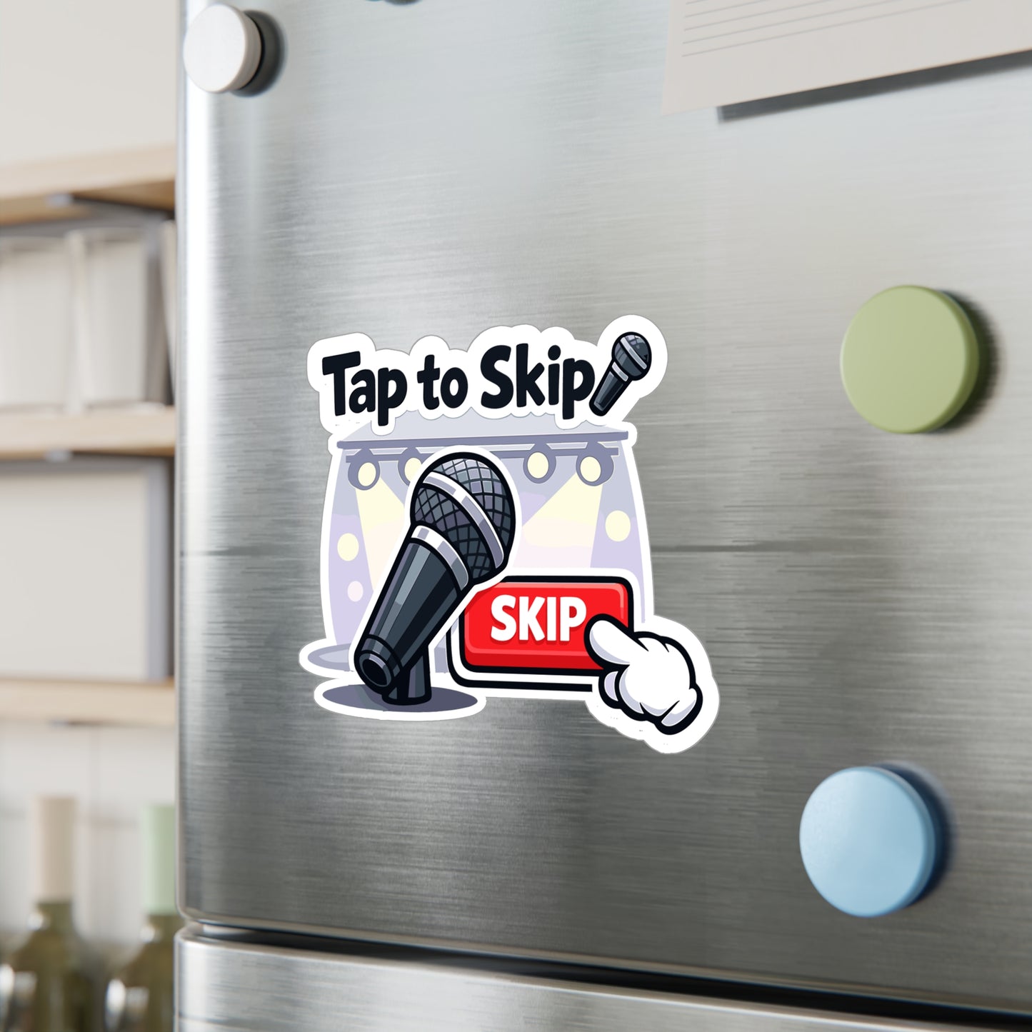 Karaoke Sticker Tip to Skip Funny Music Beer Booze Decals Waterproof Vinyl for Laptop Water Bottle