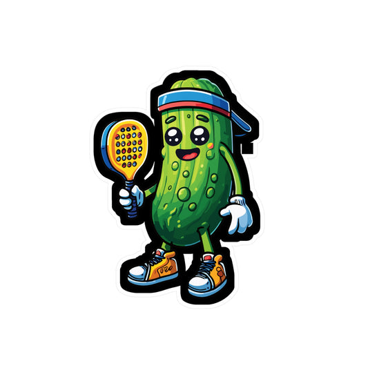 Cucumber Pickleball Player - Pickleball Sticker for Laptop Sticker. Water Bottle Sticker, Vinyl Dink Decal - Pickleball Gift