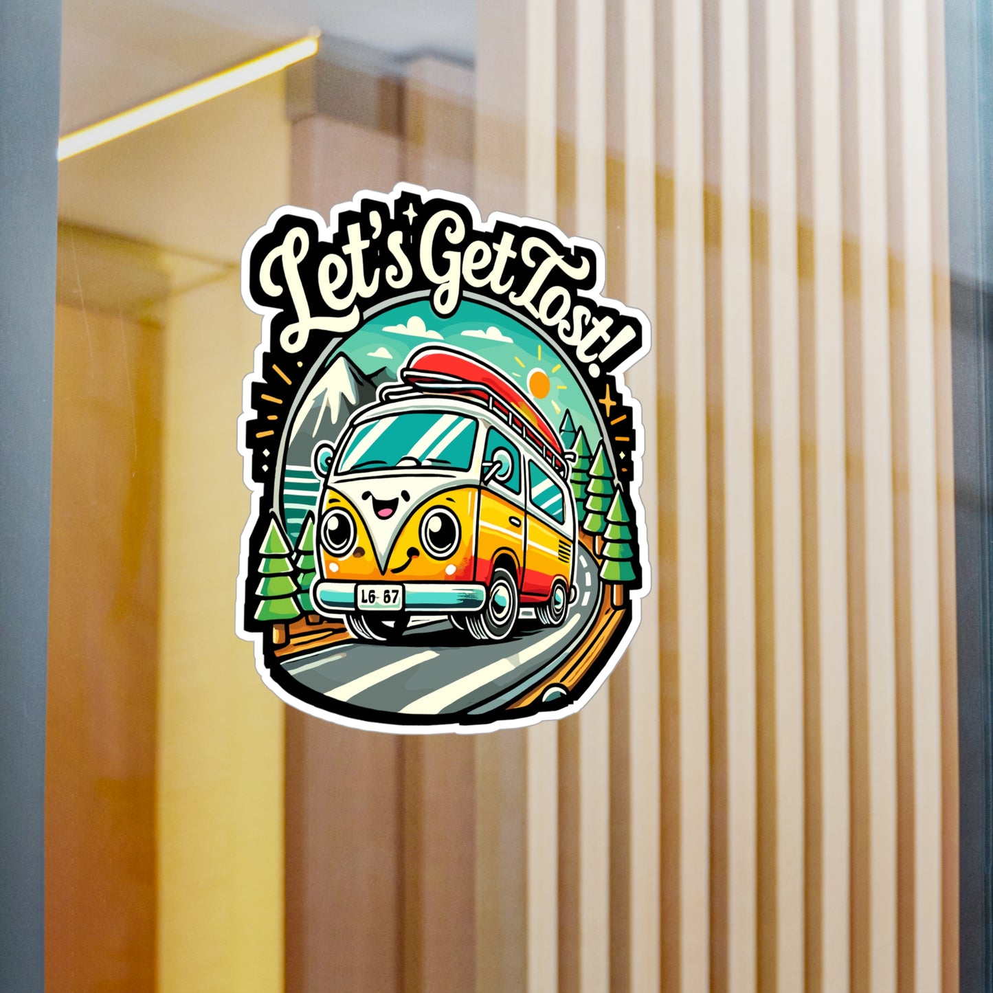 Let’s Get Lost - Adventure Sticker for Laptop Sticker. Water Bottle Sticker, Vinyl Road trip Decal - Adventure Gift