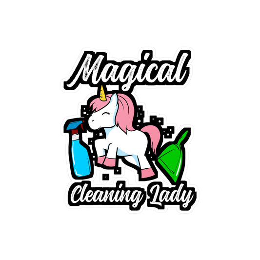 Unicorn cleaning lady - Housekeeping Sticker for Laptop Sticker. Water Bottle Sticker, Vinyl Housekeeper Decal - Housekeeping Gift