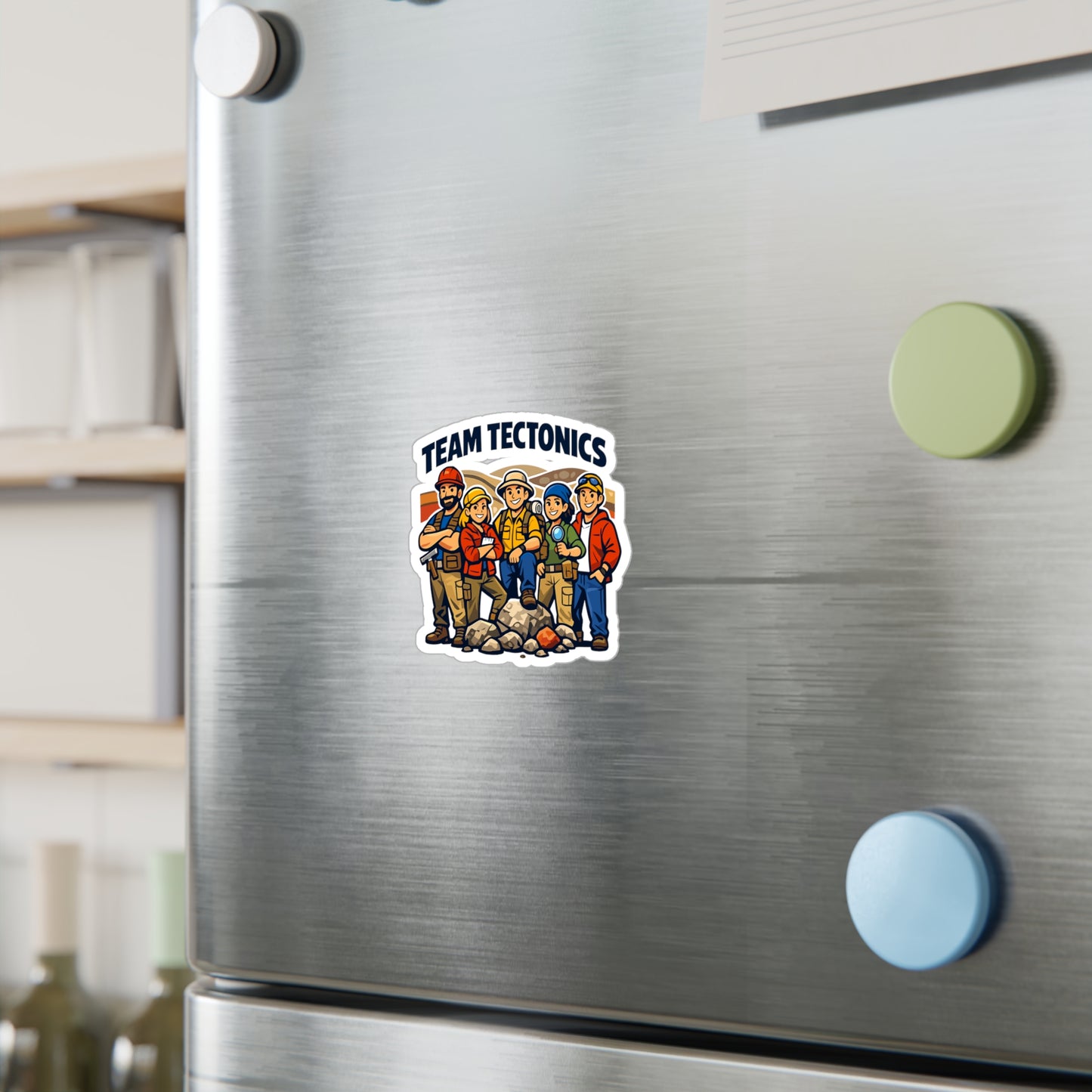 Geologie Sticker Team Tectonics – Geology Rocks & Minerals Design, Waterproof Vinyl Decals for Laptop, Water Bottle
