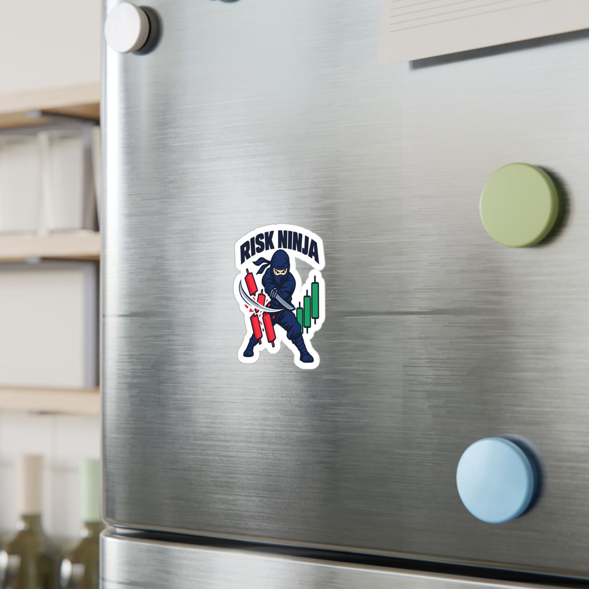 Day Trading Sticker - Risk Ninja Decals for the Stock Market and Forex Trader, Laptop and Water Bottle Decor